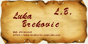 Luka Breković vizit kartica